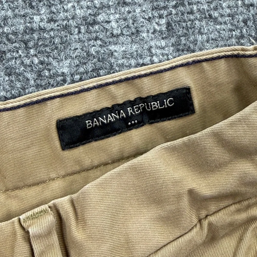 Banana Republic Mens Lived In‎ Chino Slim Fit Pants Khaki Tan 32 30 Flaw